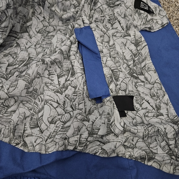 DEBORAH LYONS Blue Ruffled Memphis Cape Coat Hooded Jacket Sz 8 Rain Cottagecore - Picture 14 of 16